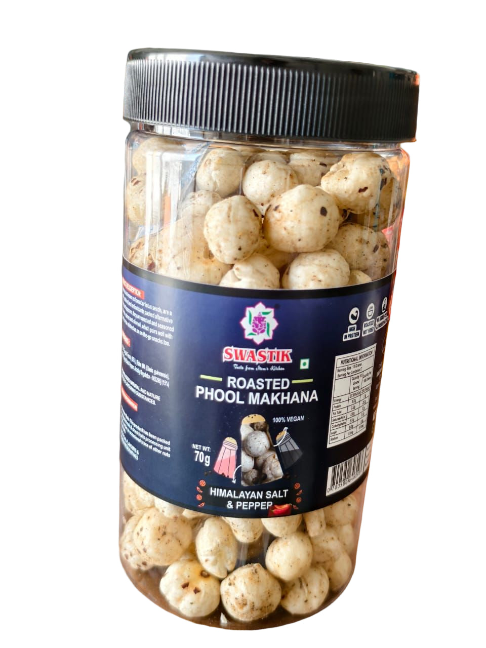 Swastik Roasted Phool Makhana - Salt & Pepper - 70G