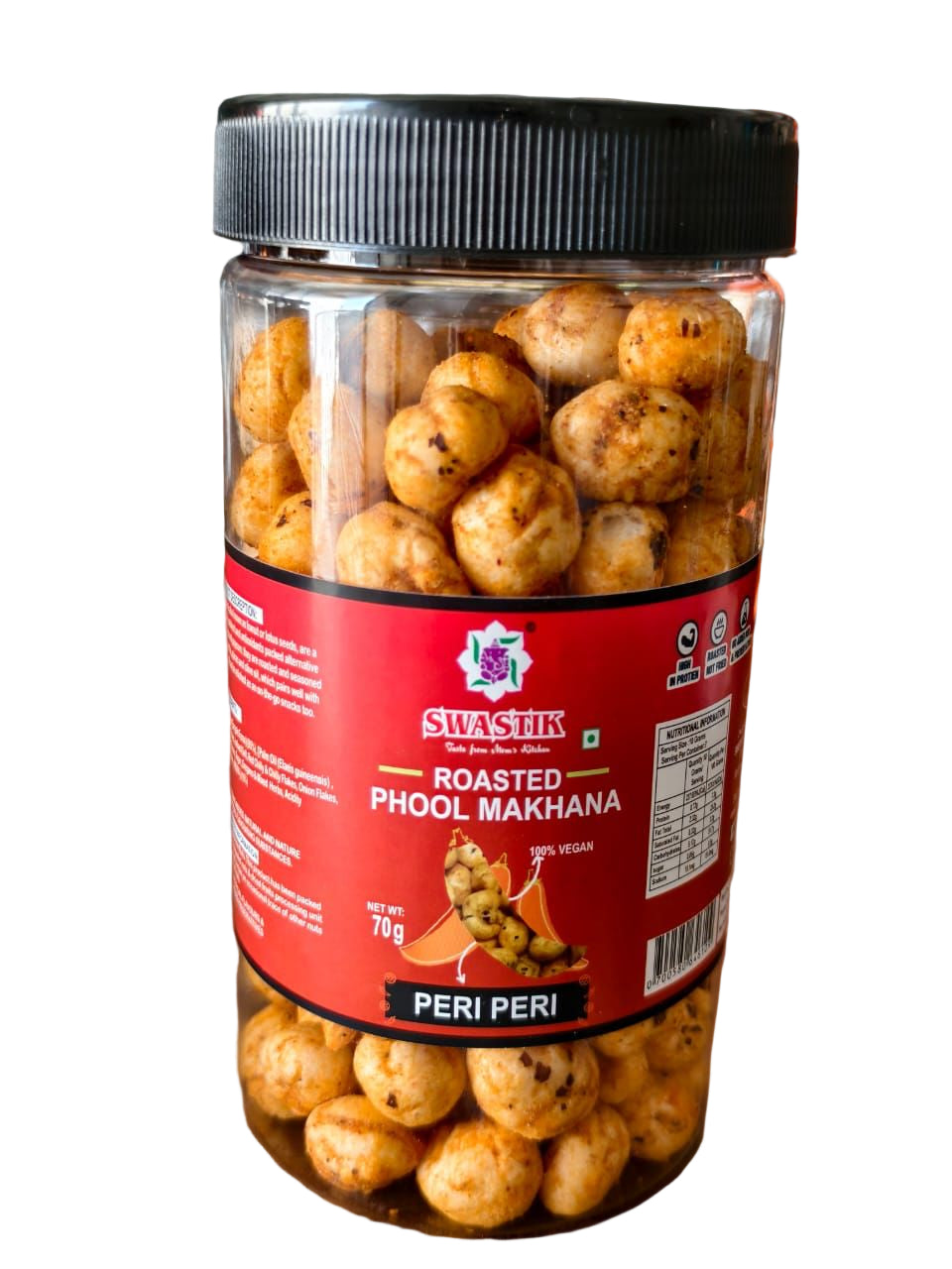 Swastik Roasted Phool Makhana - Peri Peri - 70G