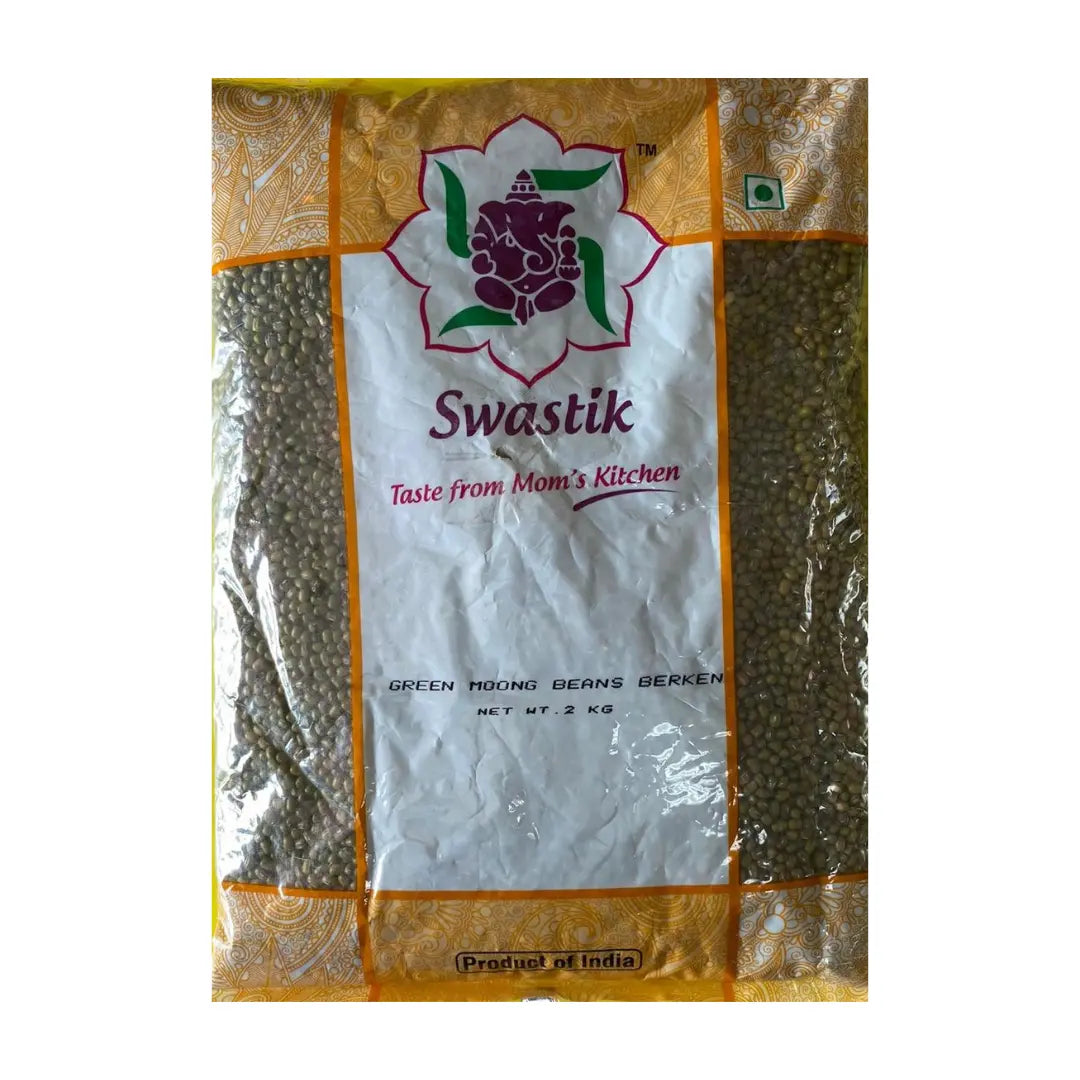 Swastik Green Moong Berken Whole - 2KG