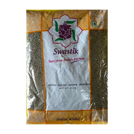 Swastik Green Moong Berken Whole - 2KG