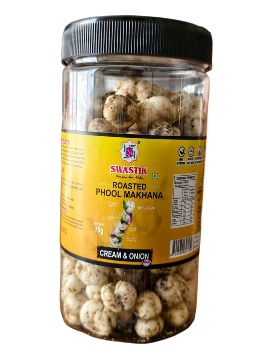 Swastik Roasted Phool Makhana - Cream & Onion - 70G